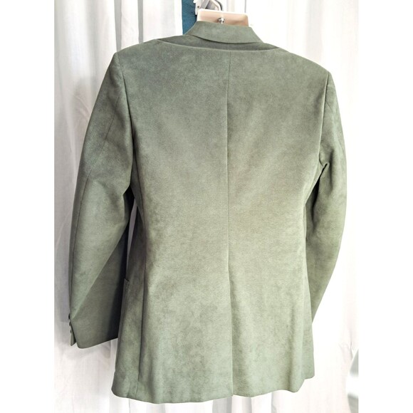Green Suede Mens Vintage Stuart Reed Sakowitz Sports Coat Size 40 Medium - Picture 2 of 9